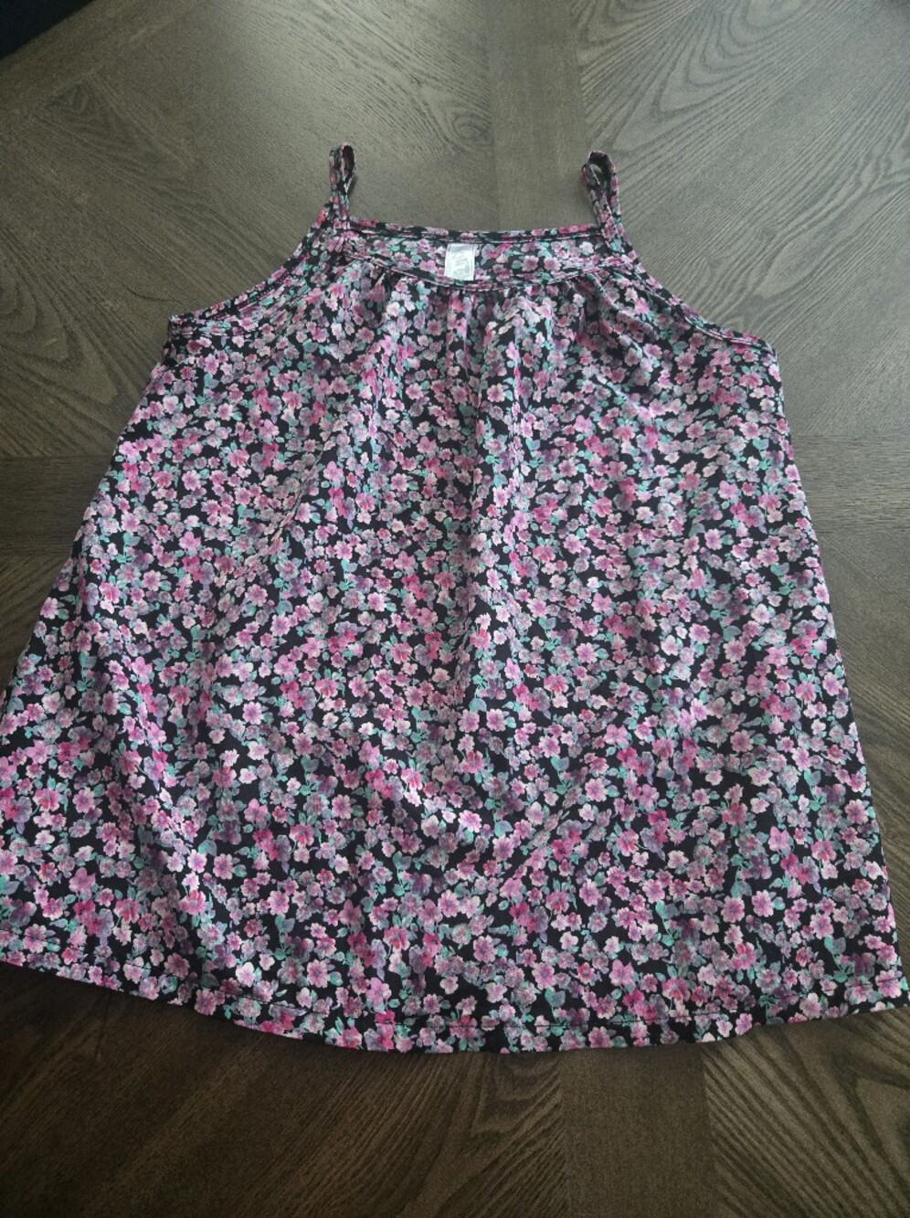 Knitworks Floral Girls Tank sz 14